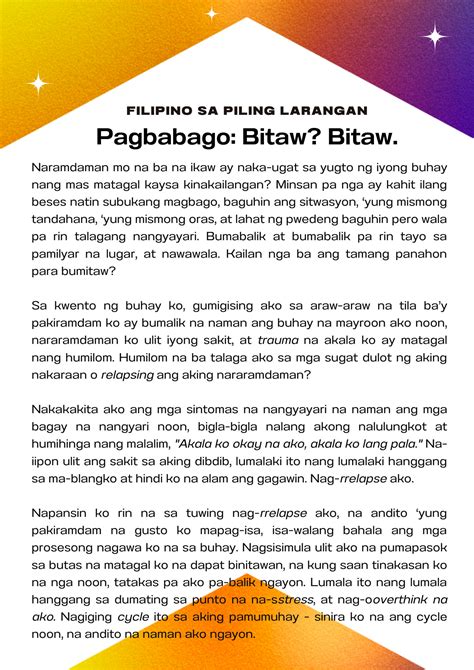 Solution Example Of Reflection Paper In Filipino Studypool