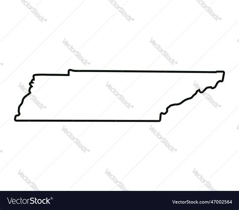 Us State Map Tennessee Outline Symbol Royalty Free Vector