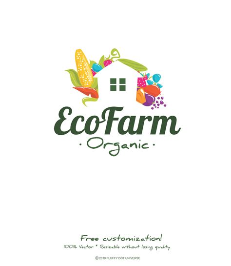 Eco Farm Logo, Green Logo, Organic Farm Logo, Fruit Logo, Agriculture ...