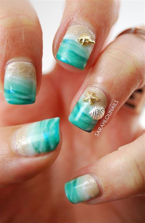 45 Ocean Nail Art Ideas Art And Design Beach Nails Ocean Nail Art