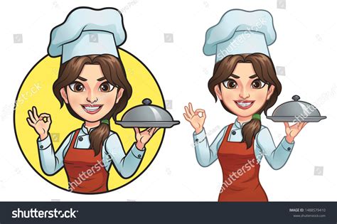 Cartoon Female Chef Vector Eps 10 Stock Vector (Royalty Free ...