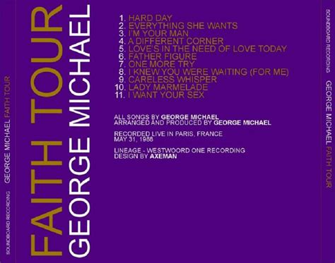 GEORGE MICHAEL – FAITH TOUR – ACE BOOTLEGS