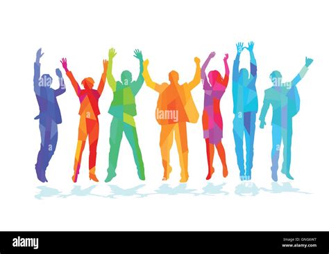 Colors Joyful jubilant people Stock Vector Image & Art - Alamy