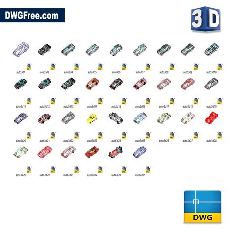 Cars 3D DWG [ Drawing 2021 ] - in AutoCAD FREE Download Blocks.