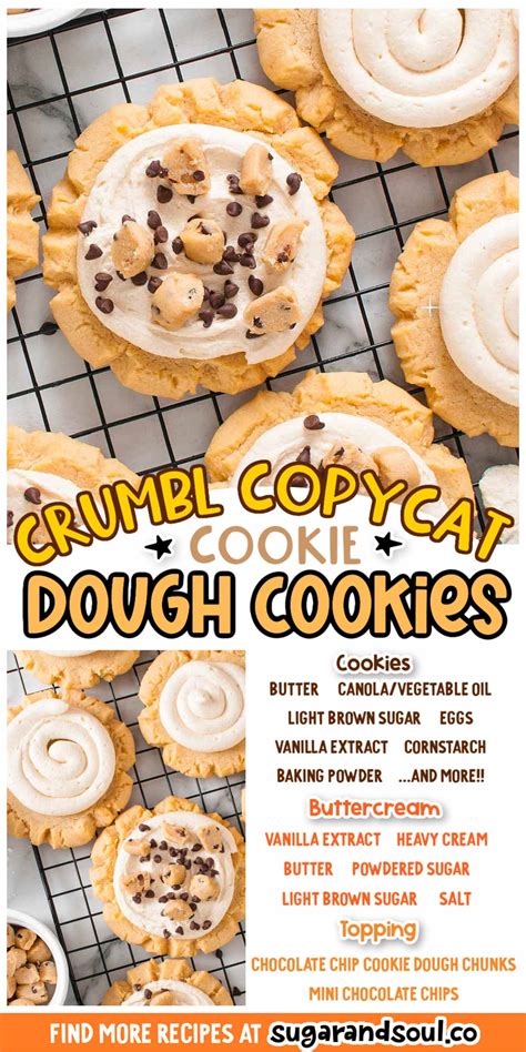 Cookie Dough Cookies Crumbl Copycat Sugar And Soul