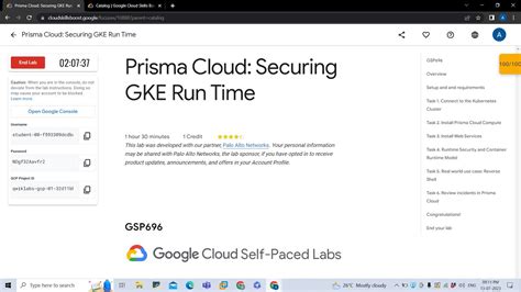 Prisma Cloud Securing Gke Run Time Arcade Gcp Qwiklabs Gsp