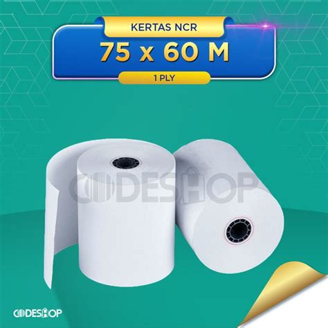 Jual KERTAS STRUK KASIR HVS NCR 60 X 75 Mm 1PLY HVS NCR 1 PLY Di