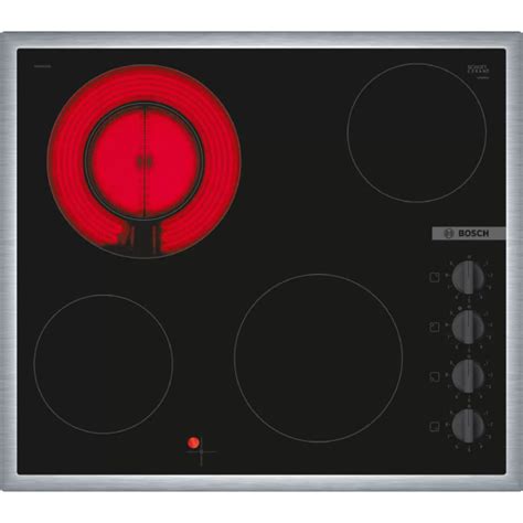 Bosch Series 2 Built-In Electric Hob, 4 Burners, 60 cm, Black - PKF645CA2E