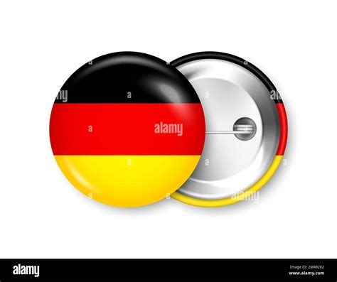 Realistic Button Badge With Printed German Flag Souvenir From Germany