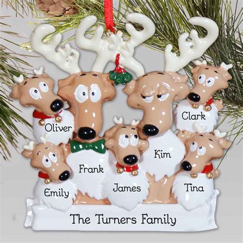 Personalized Reindeer Family Ornament | GiftsForYouNow