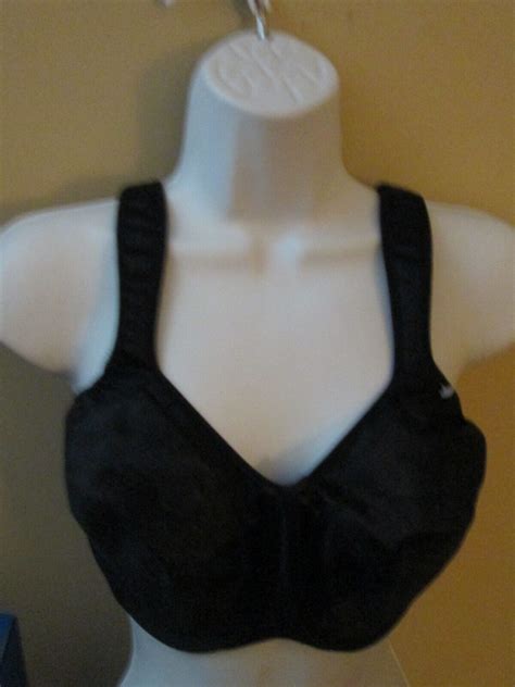 Bali Minimizer Bra Satin Tracings Black Underwire Satin 3562 Size 36dd