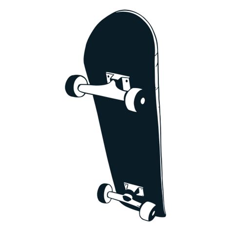 Black And White Skateboard PNG SVG Design For T Shirts