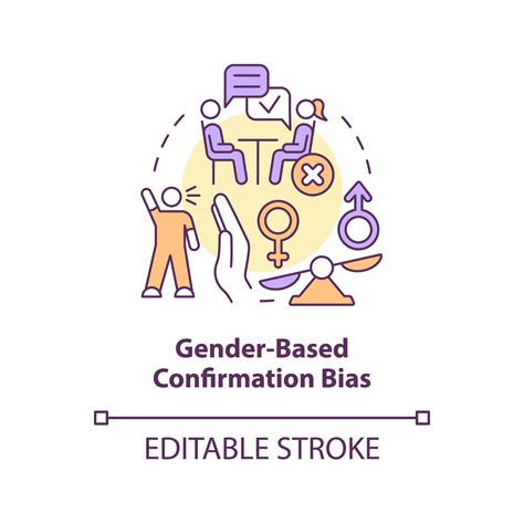 Gender Based Confirmation Bias Concept Icon Cognitive Prejudice