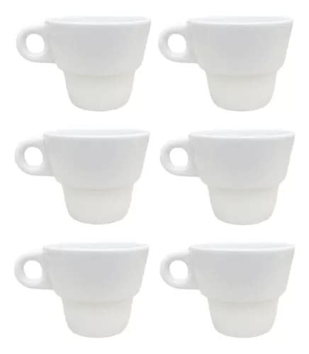 Xicara Caf Caneca Ch Porcelana Branca Kit Xicaras Ml Mercadolivre