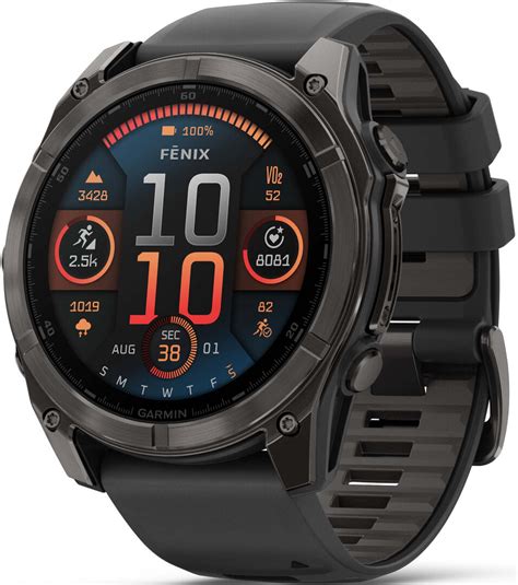 Garmin Fenix Amoled Mm Sapphire Carbon Gray Dlc Titanium Black