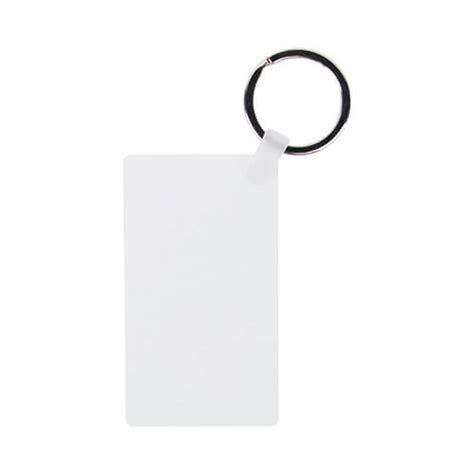 Porte clés en plastique pour sublimation rectangle Rectangle