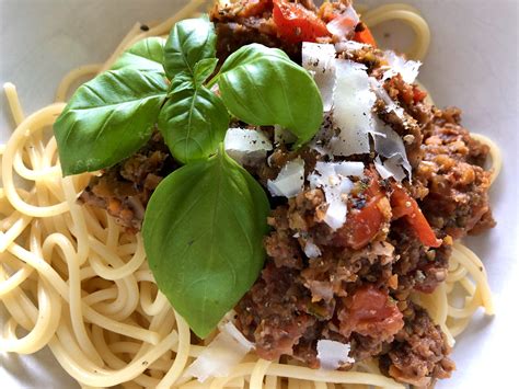 Vegetarische Spaghetti Bolognese Aus Pilzen