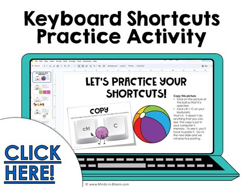 Keyboard Shortcuts Practice Activity Minds In Bloom Unlimited