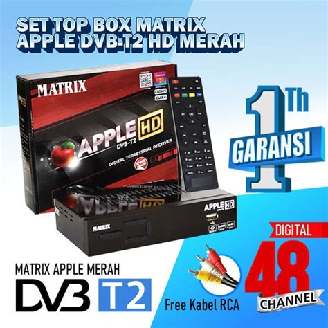 Jual Grosir Stb Set Top Box Matrix Apple Merah Dan Kuning Shopee