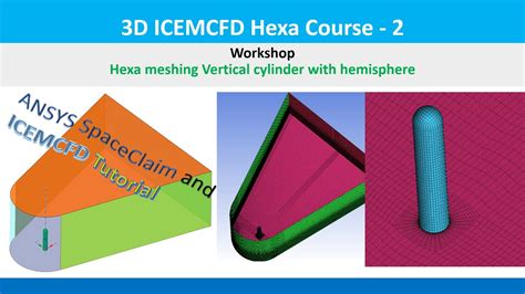 Hexa Meshing For Circular Cylinder In Icemcfd Part Youtube