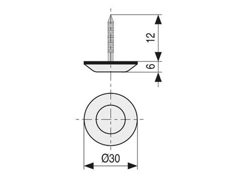 Deslizante Ptfe Gris Con Clavo Caja