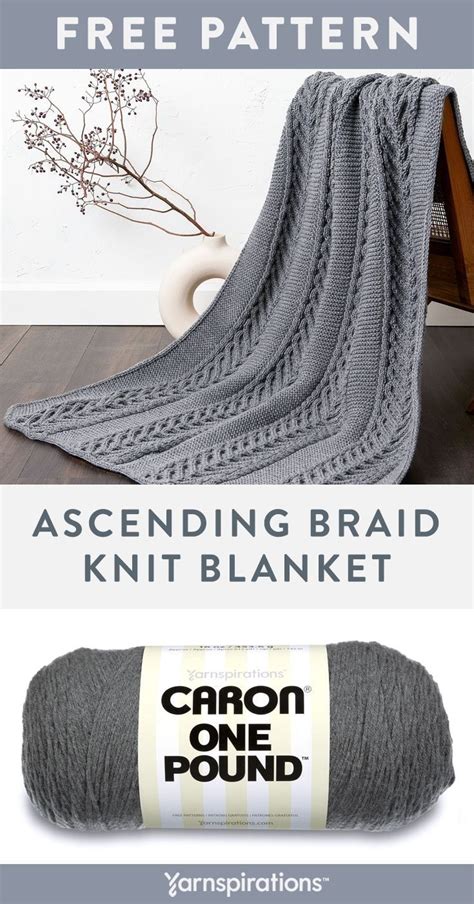 Free Ascending Braid Knit Blanket Pattern Using Caron One Pound Yarn