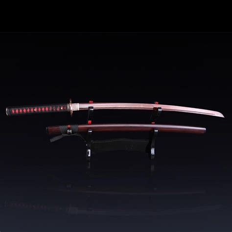 Red Katana Handmade Damascus Steel Red Plated Real Katana Etsy In