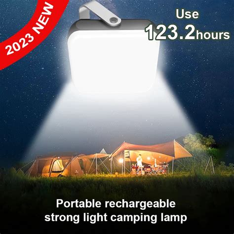 Use 132 Hours Super Bright Camping Lantern Rechargeable USB Portable