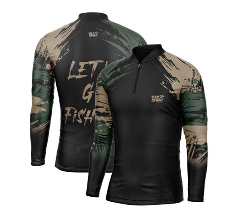 Camiseta Masculina Mar Negro Let S Go Fishing Camuf Verde G Scpesca