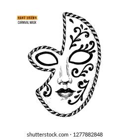 Carnival Full Face Mask Over Royalty Free Licensable Stock Vectors