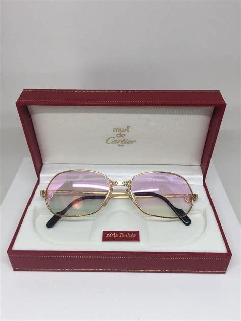 New Vintage Cartier Panthere Pm Rose Gold Limited Series Sunglasses 1980s France Ebay