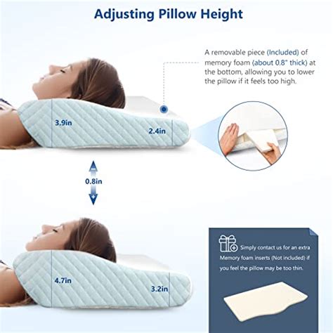 ZAMAT Contour Memory Foam Pillow for Neck Pain Relief, Adjustable ...