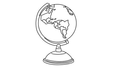 Premium Vector Line Art Of Globe Of Earth Vector Illustration