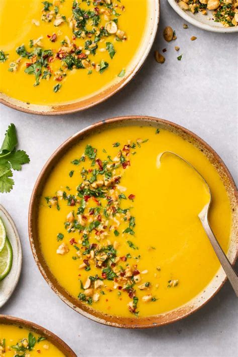 Curried Butternut Squash Soup With Coconut Milk Creme De La Crumb