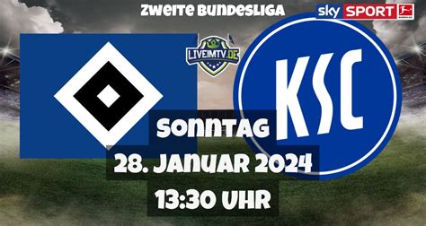 Hamburger SV Karlsruher SC Fußball Zweite Bundesliga live am 28 01 2024