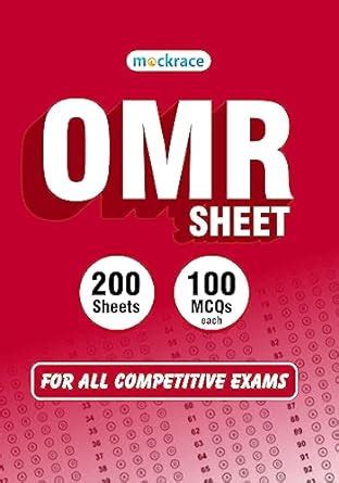 Buy Omr Sheet For All Competitive Exams Sheets Mcqs Each