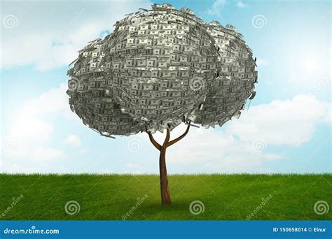 The Money Tree In Business Concept 3d Rendering Stock Illustration