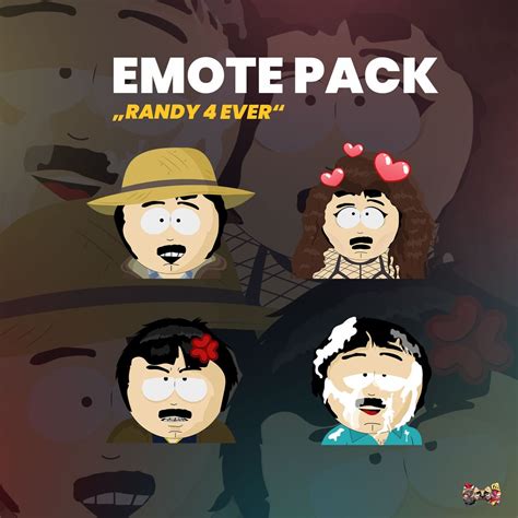 4x Twitch Emotes South Park Randy Marsh Comic Illustration Instant