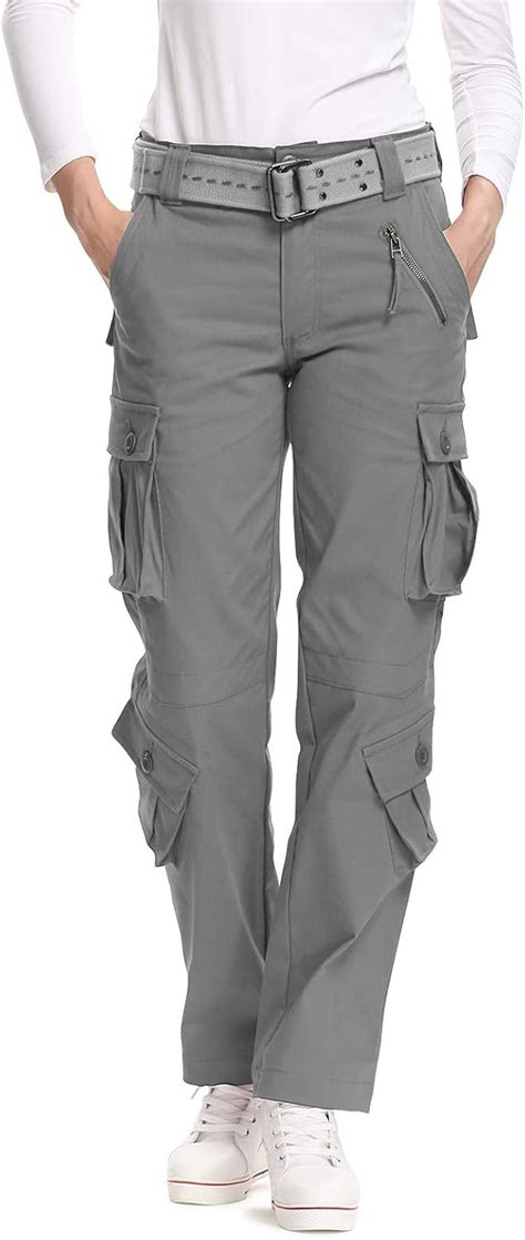 OCHENTA Pantalones Cargo Para Mujer Con Bolsillos Casual Militar