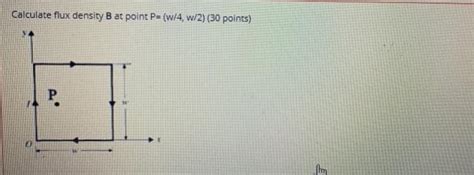 Solved Calculate Flux Density B At Point Pw4 W2 30