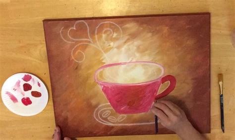 Coffee Cup Painting Step By Step Painting For Beginners Coffee