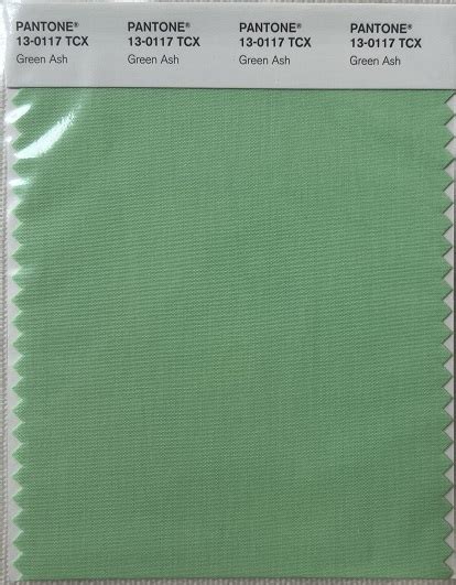 Pantone TCX Cotton Swatch Card 13 0117 TCX Green Ash