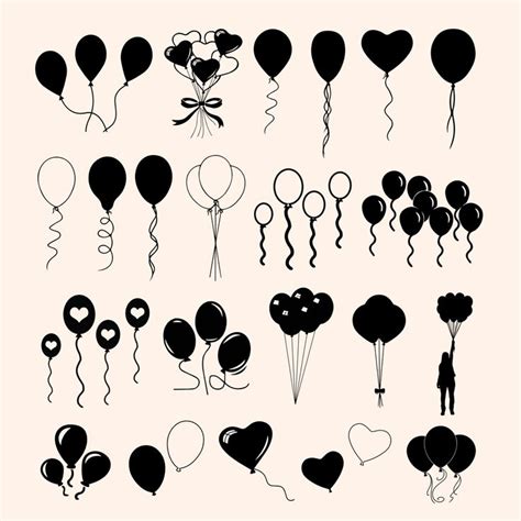 Ballons Svg Balloon Bundle Svg Balloons Svg Balloons Clipart