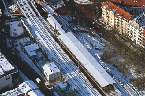 Berlin Aus Der Vogelperspektive Winterluftbild Bahnhofsgeb Ude Des S