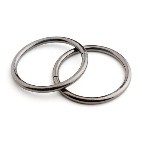 40mm Metal O Ring Non Welded Black Qty 25 Etsy