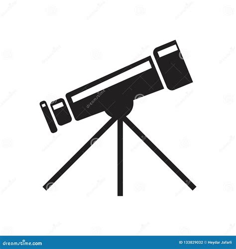 Telescope Icon Vector Sign And Symbol Isolated On White Background