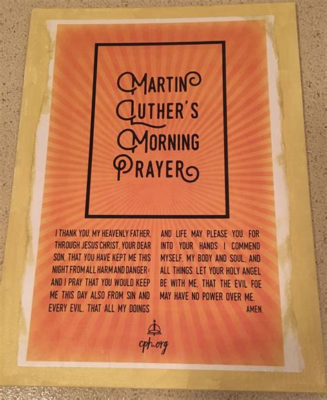 Martin Luther S Morning And Evening Prayers