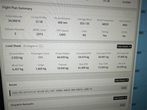 Simbrief/efb fénix A320 - Aircraft Profiles - Navigraph