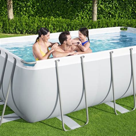 Piscine Tubulaire Rectangulaire Amovible Bestway Power Steel Avec