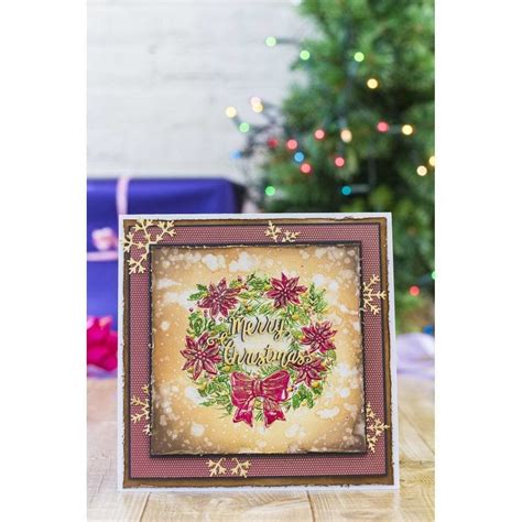 Gemini Poinsettia Wreath D Embossing Folder Em Ef D Pw Paperpads Nl